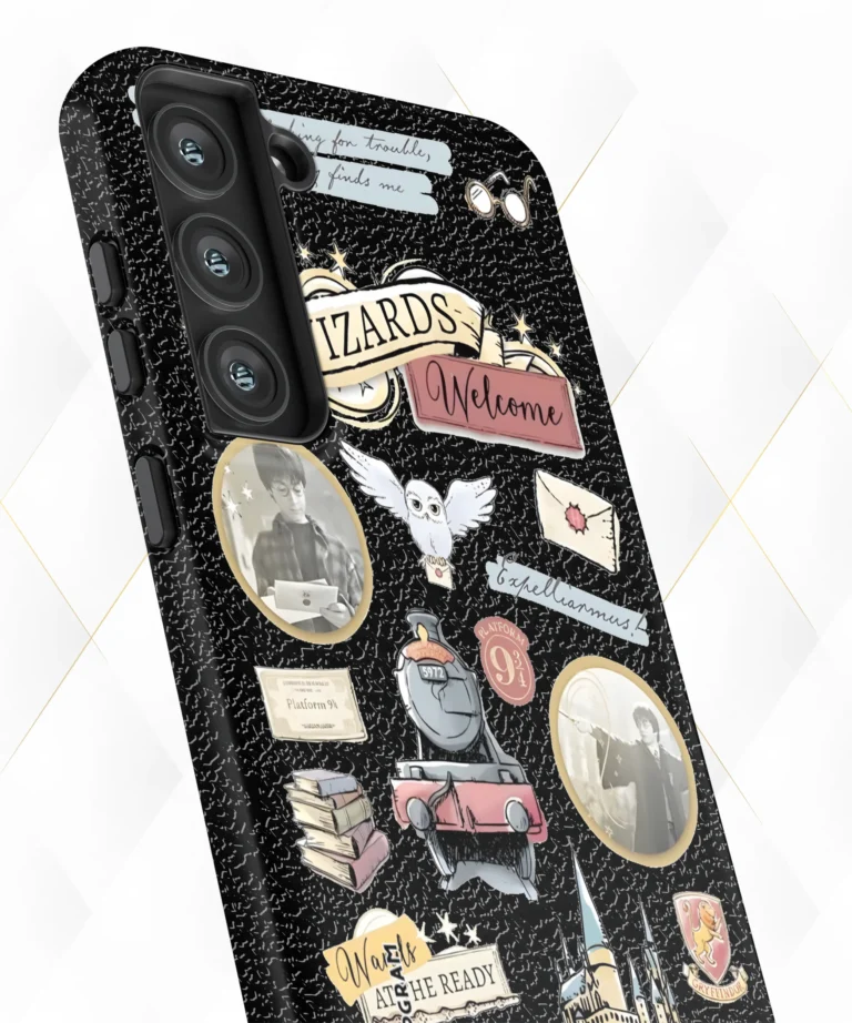 Welcome Wizards Black Leather Case