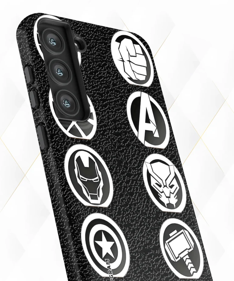 Avengers Logo Black Leather Case