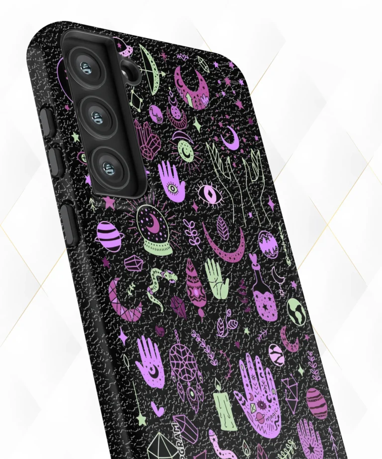 Palmistry Black Leather Case