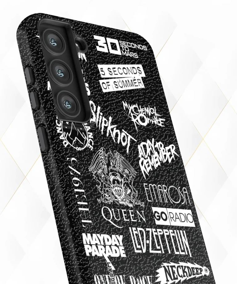 RockBands  Black Leather Case