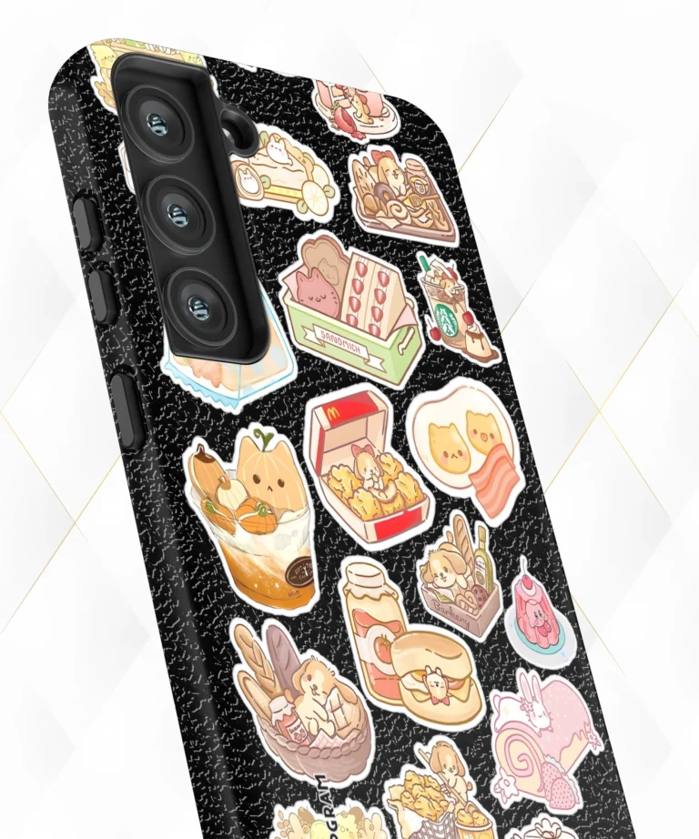 Rabbit Snacks Black Leather Case