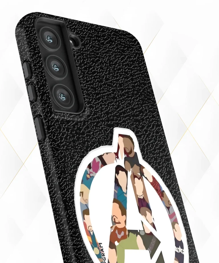 Avengers Army Black Leather Case