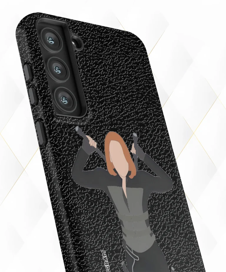 Black Widow Black Leather Case