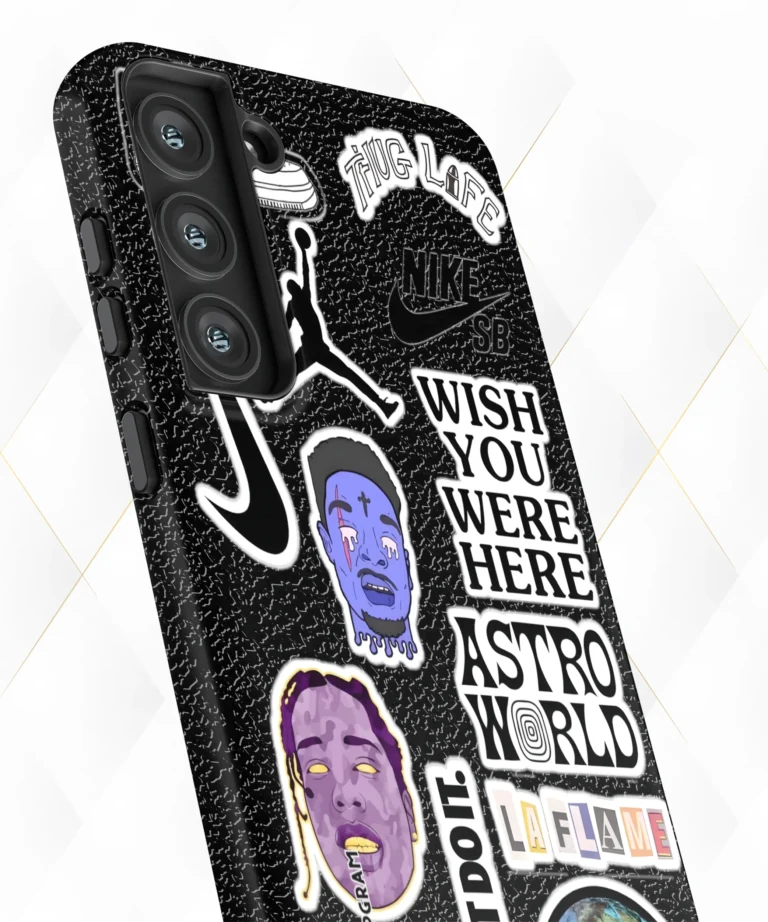 Astro World Black Leather Case