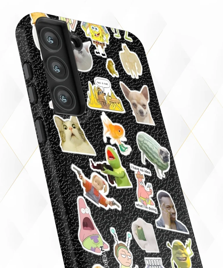 Meme Doggo Black Leather Case