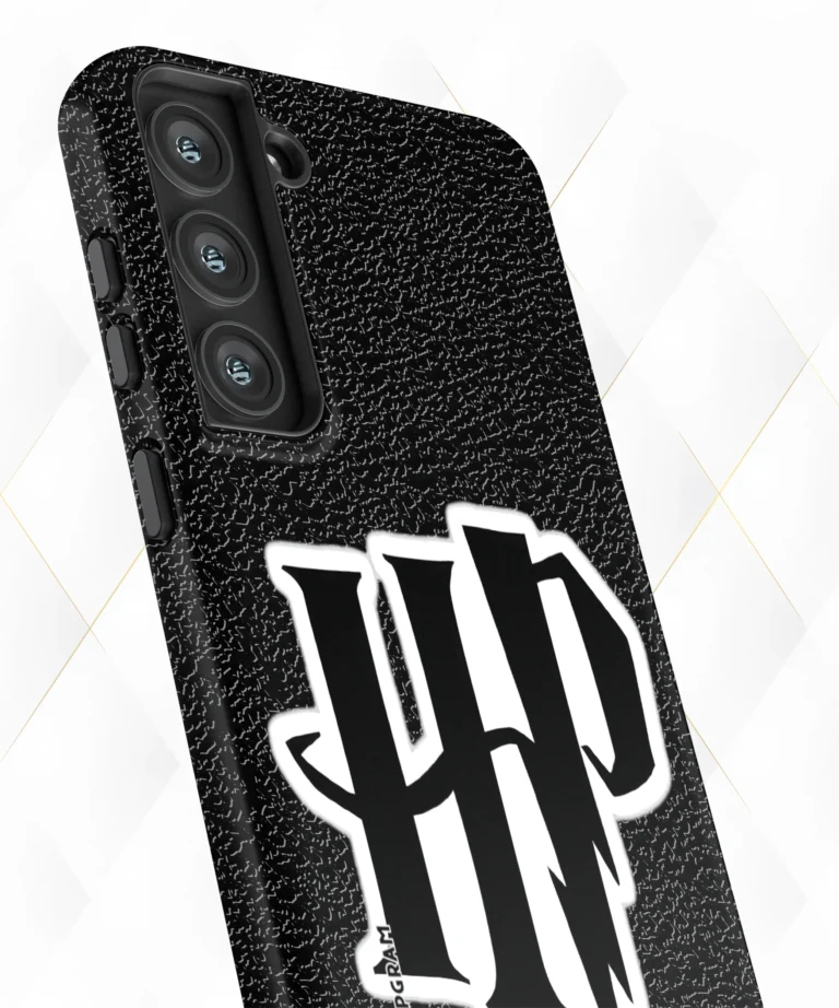 HP Logo Black Leather Case