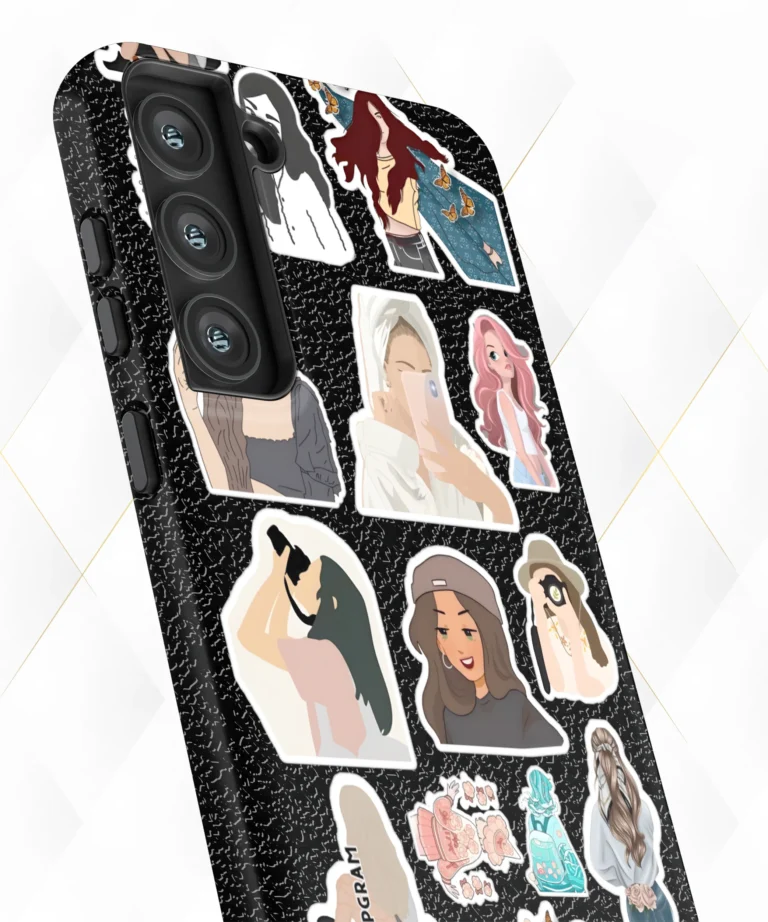 Girl Love Black Leather Case