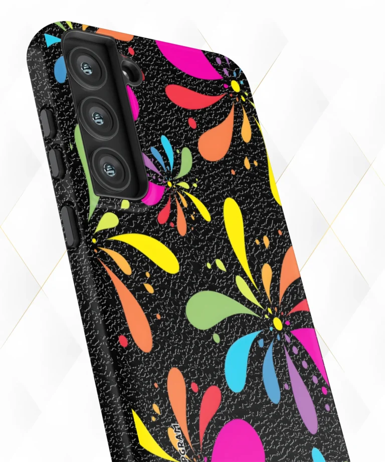 Splash Colors Black Leather Case