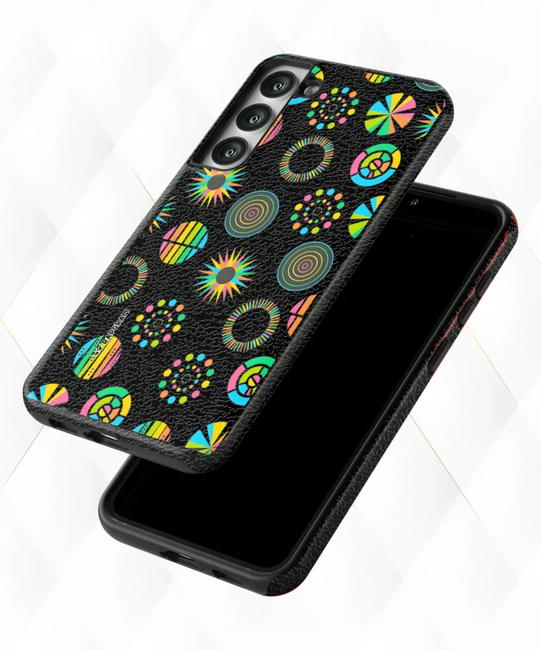 Trippy Figures Black Leather Case