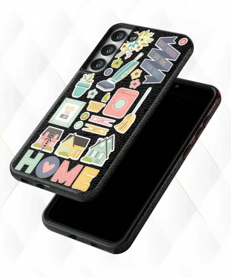 Bless Mess Black Leather Case