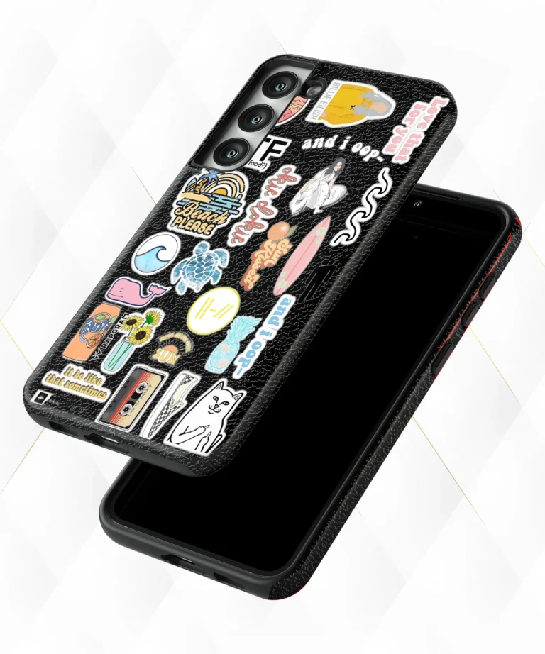 Eilish Waves Black Leather Case