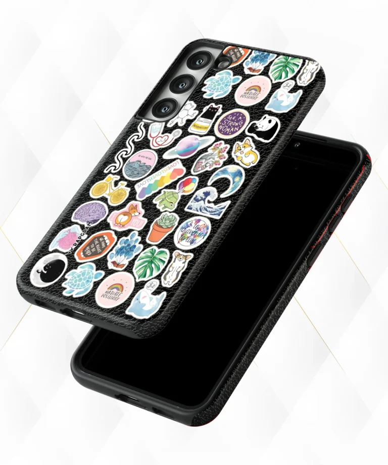 Strong Women Black Leather Case