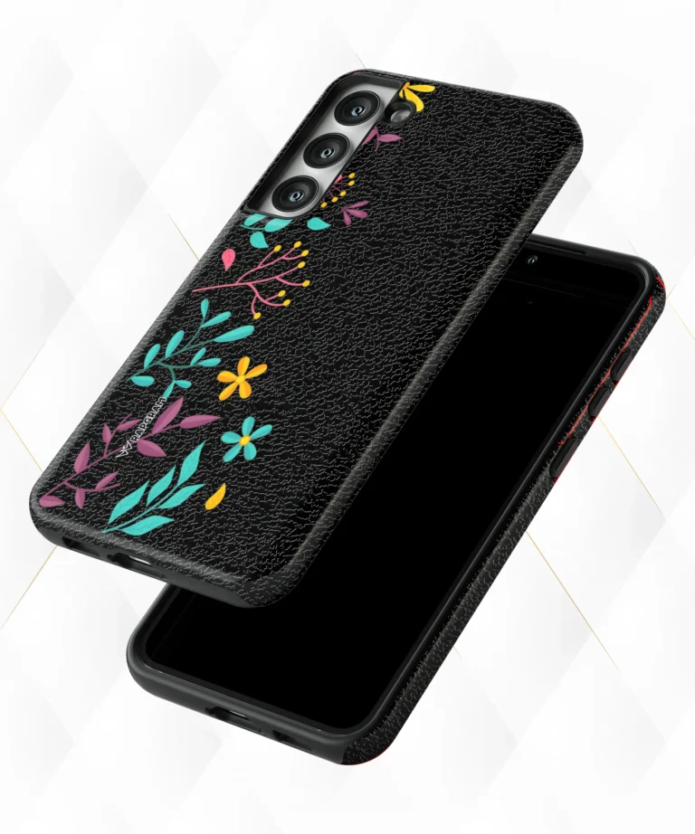 Shrubs Color Black Leather Case