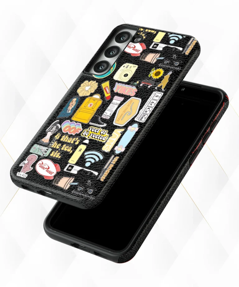 Nasa Yikes Black Leather Case