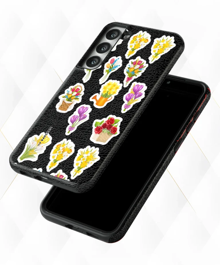 Bouquet Collection Black Leather Case