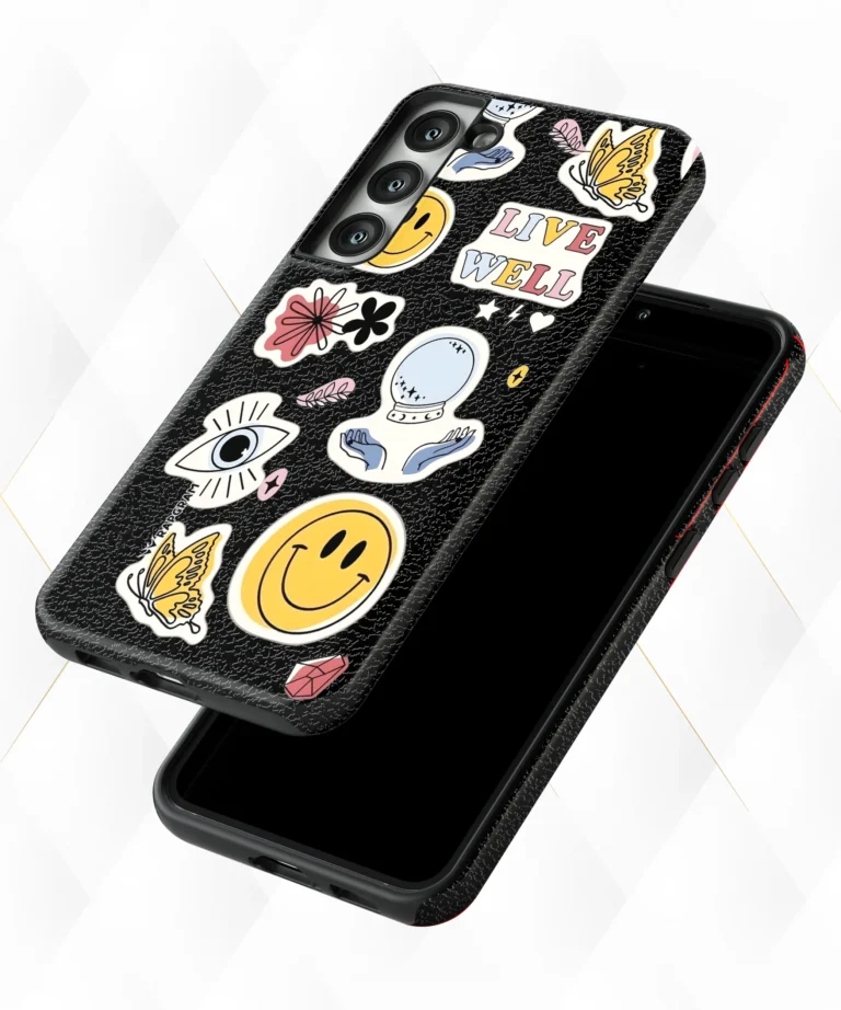 Live Well Black Leather Case