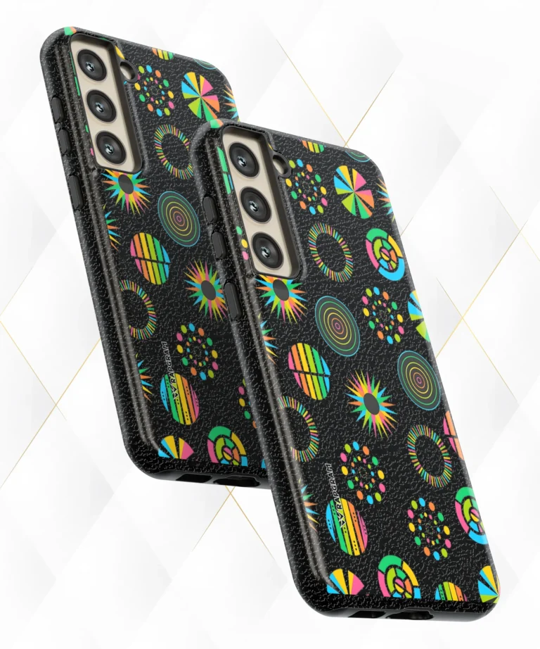 Trippy Figures Black Leather Case