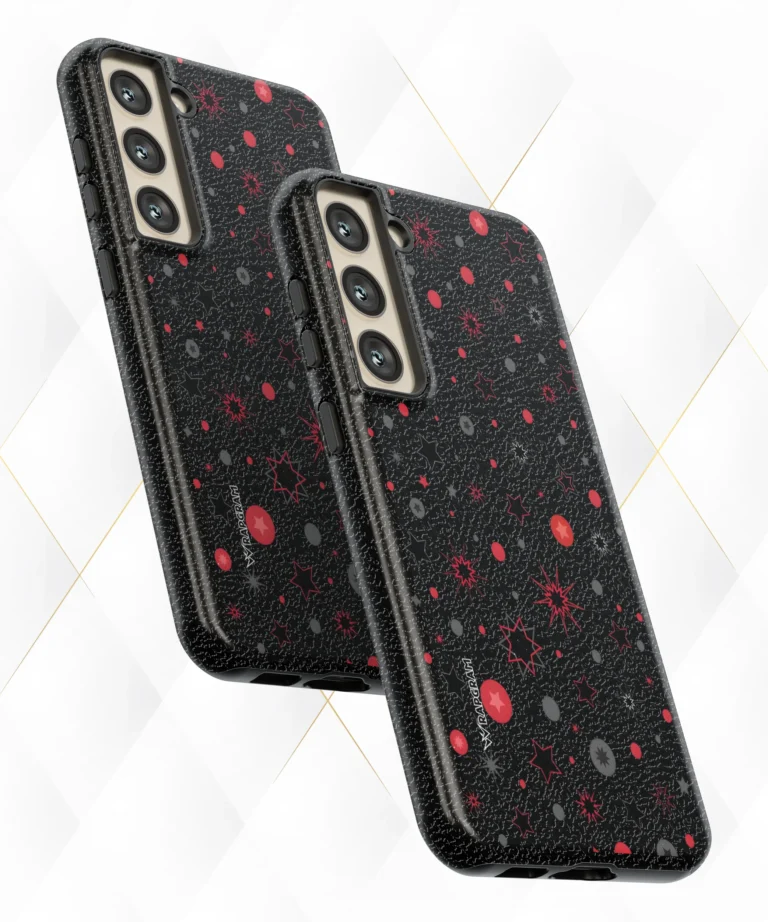 RedStars Black Leather Case