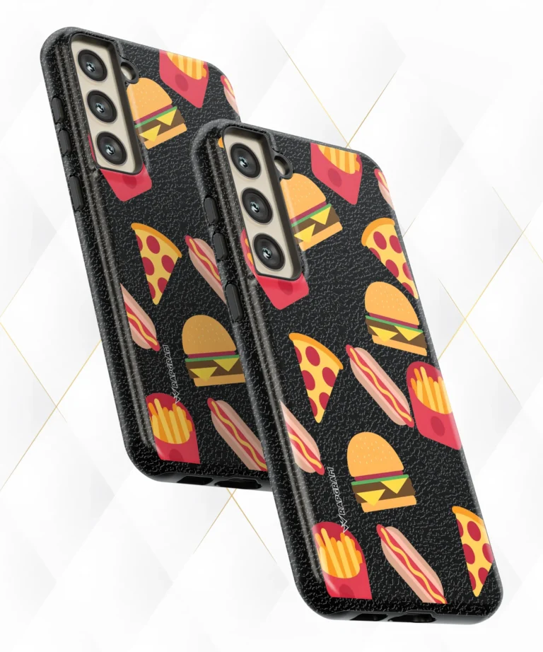 Fast Food Black Leather Case