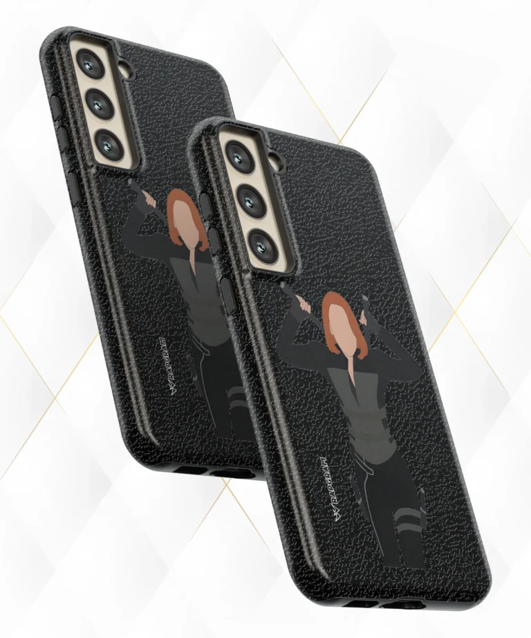 Black Widow Black Leather Case