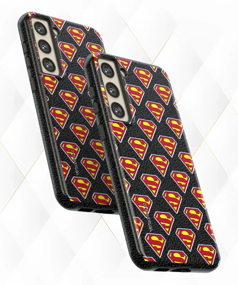 Superman Logo Black Leather Case