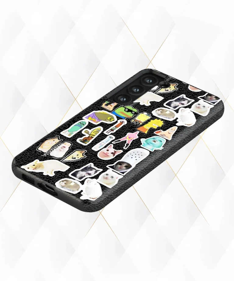 Pepe Cats Black Leather Case