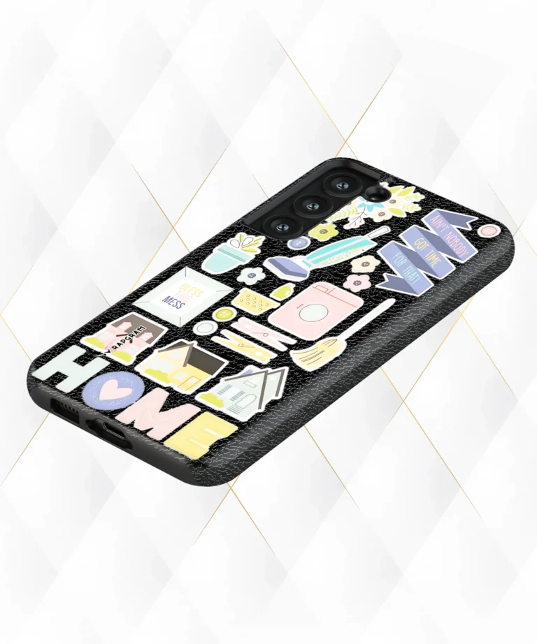 Bless Mess Black Leather Case