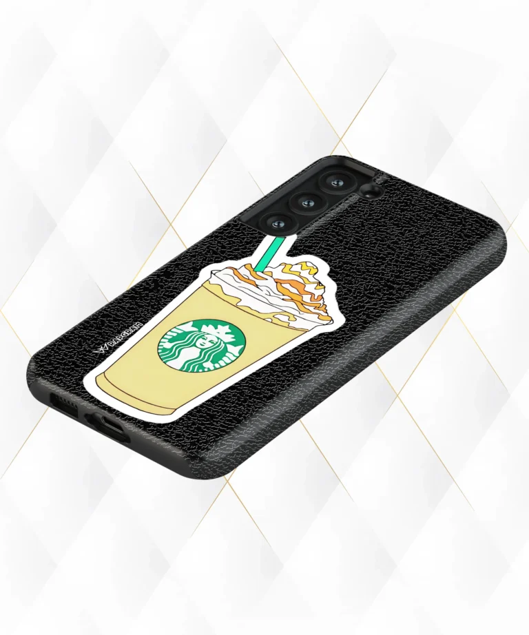 Starbucks Drink Black Leather Case