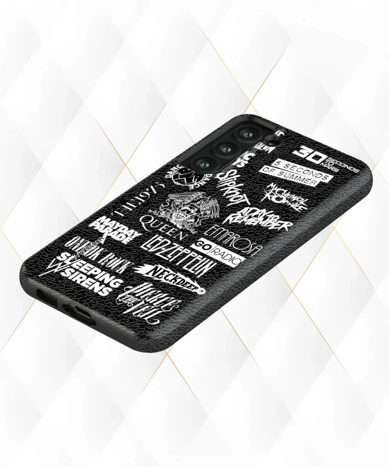 RockBands  Black Leather Case