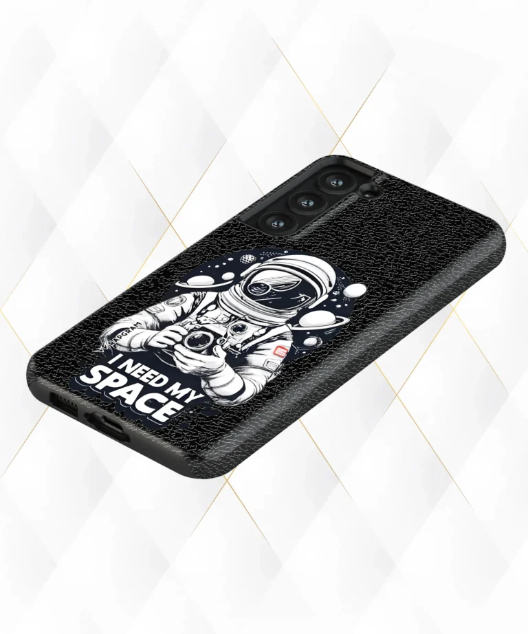 Need Space Black Leather Case