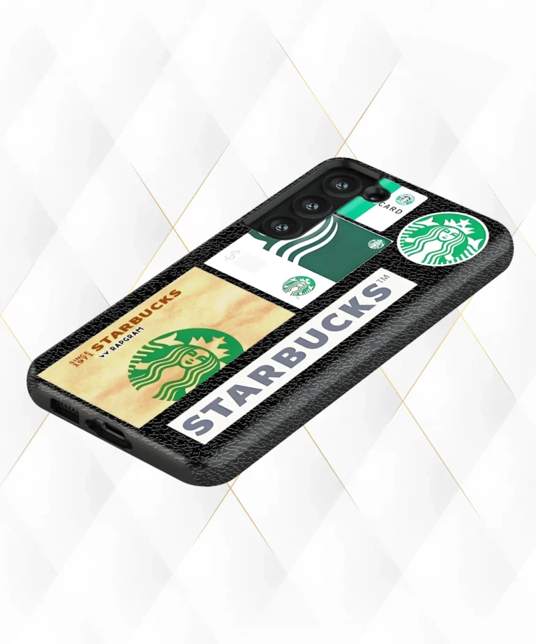 Starbucks Cards Black Leather Case