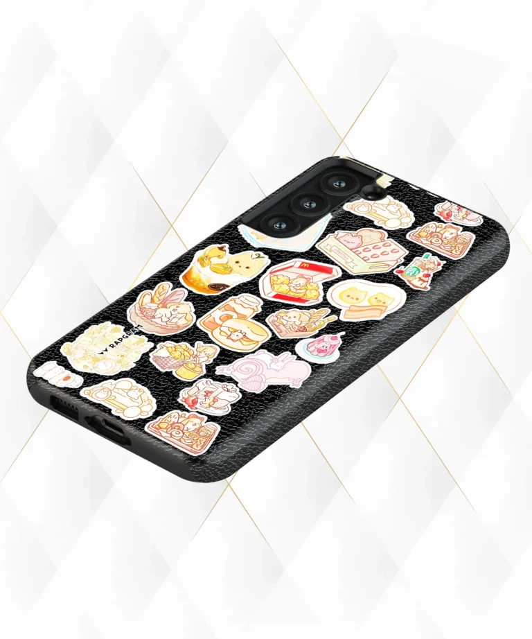 Rabbit Snacks Black Leather Case