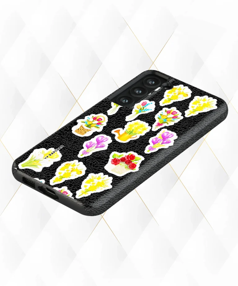 Bouquet Collection Black Leather Case