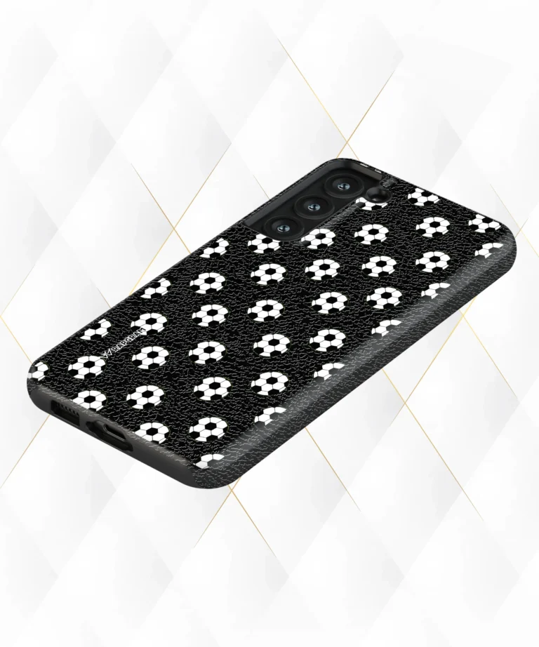 Football Stickers Black Leather Case