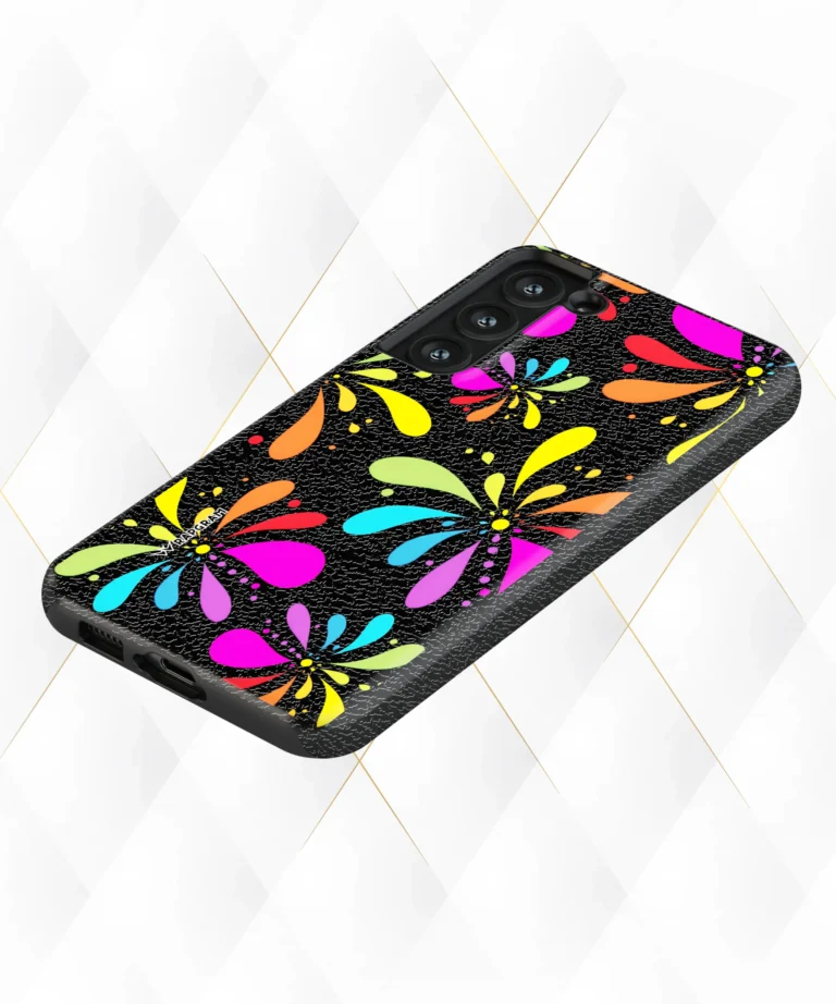 Splash Colors Black Leather Case