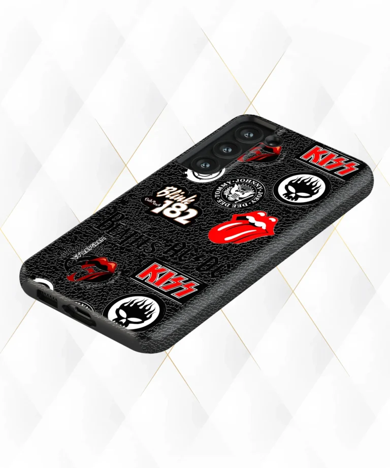 Kiss ACDC Black Leather Case