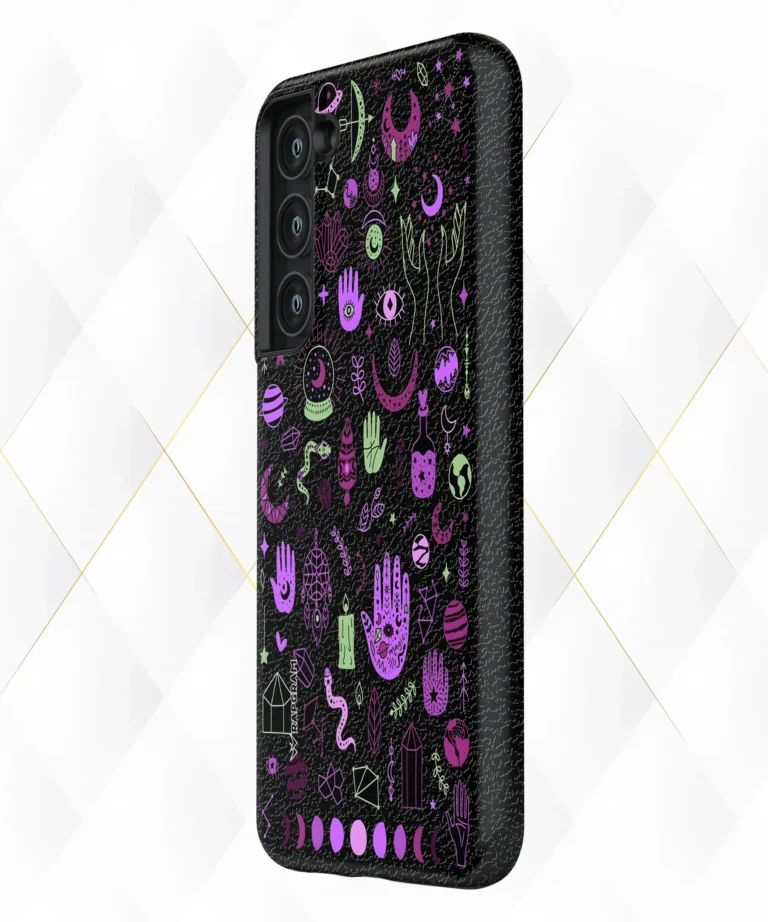 Palmistry Black Leather Case