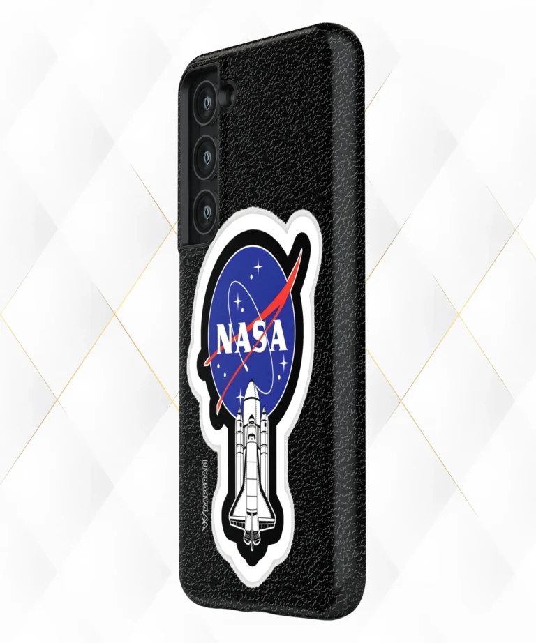 Nasa Space Black Leather Case