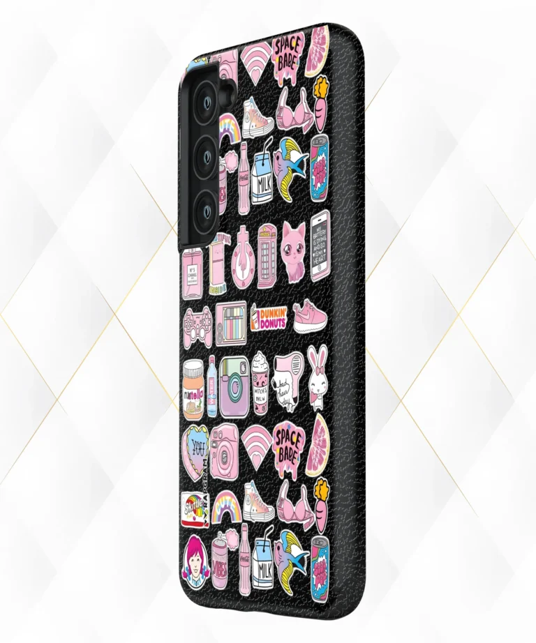 Wendy Rabbits Black Leather Case