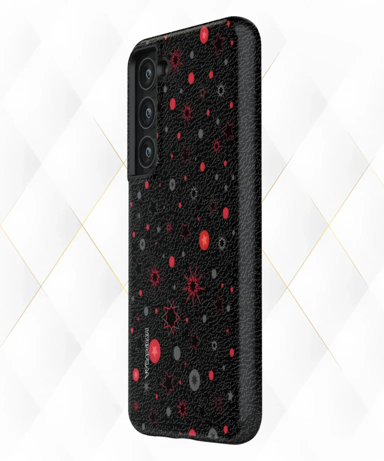 RedStars Black Leather Case