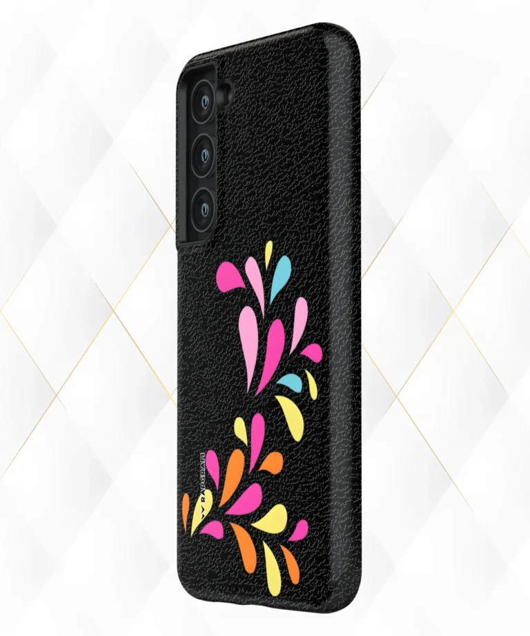 Petal Shower Black Leather Case