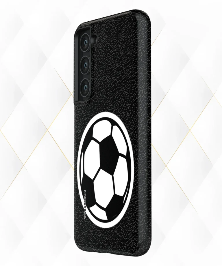 Soccer Ball Black Leather Case
