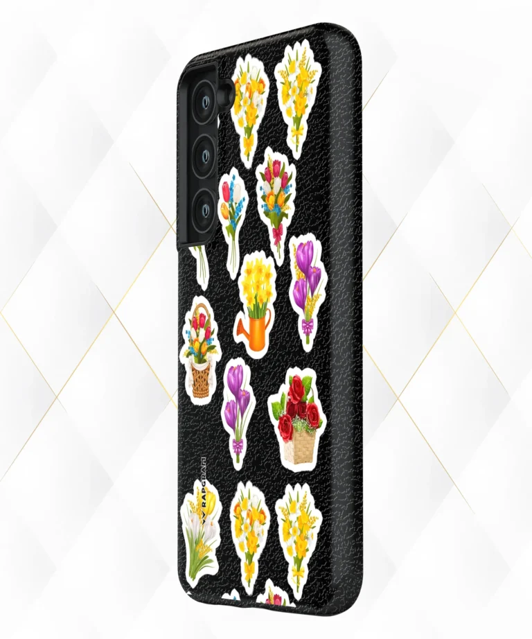 Bouquet Collection Black Leather Case