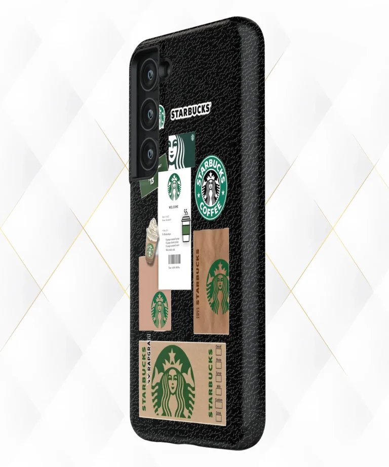 StarBucks Order Black Leather Case