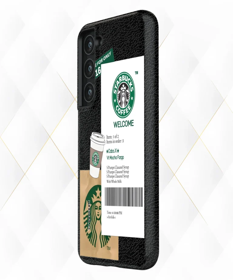 Starbucks Coffee Black Leather Case