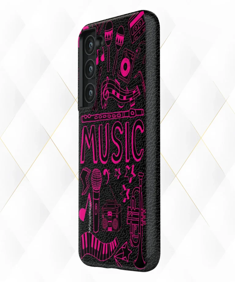 Music Connect Black Leather Case