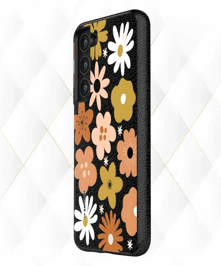 Shades Petals Black Leather Case