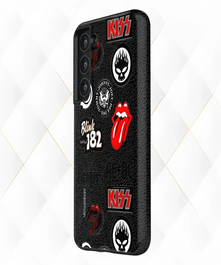Kiss ACDC Black Leather Case