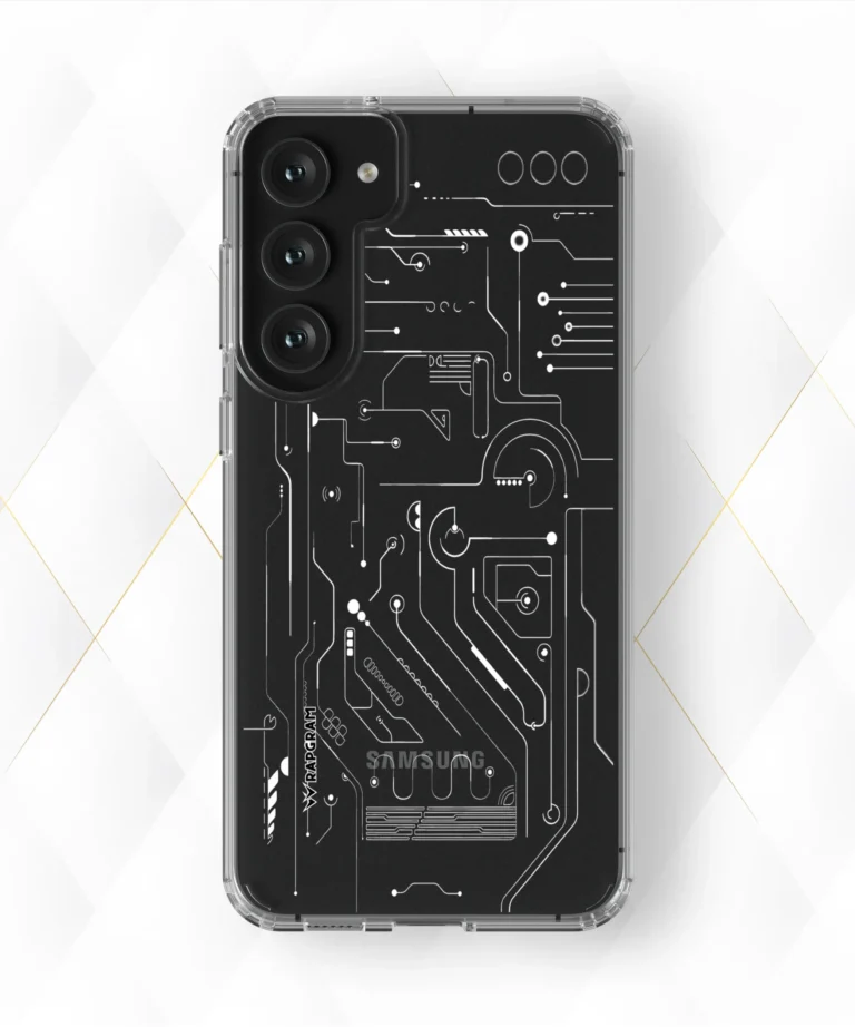 Grey Circuit Clear Case