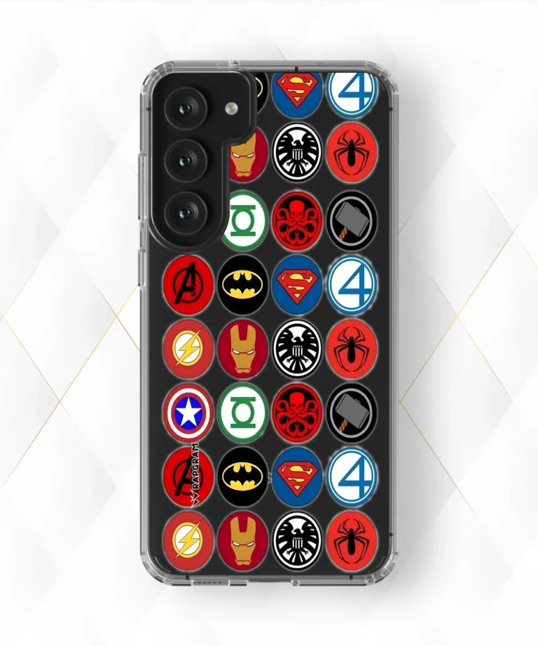 Superhero Stamps Clear Case